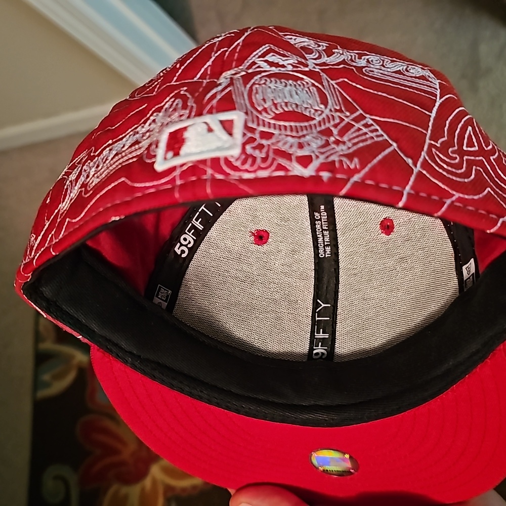 Atlanta Braves 7 1/4  Fitted Hat - Picture 4 of 4
